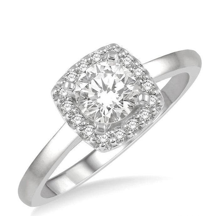 Parkplace Jewelers Round Shape Halo Diamond Engagement Ring 258L5PPFHWG-LE-RD