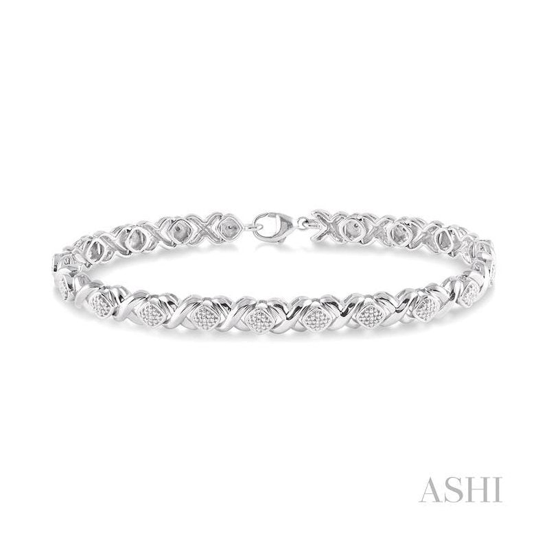ASHI Silver Diamond Bracelet 85288PPSSSLTB