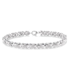 Parkplace Jewelers Silver Diamond Bracelet 85288PPSSSLTB