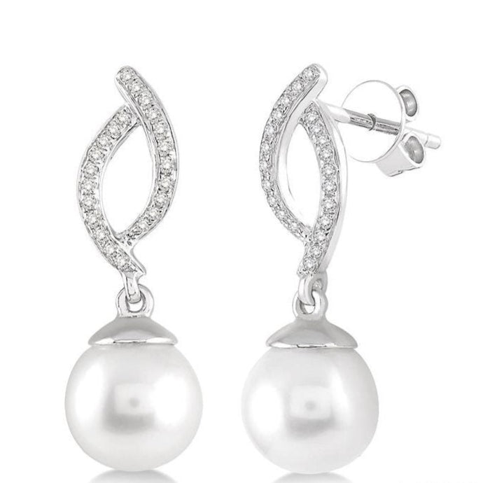 Parkplace Jewelers Pearl & Diamond Fashion Earrings 56838PPTSERWPWG