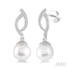 ASHI Pearl & Diamond Fashion Earrings 56838PPTSERWPWG
