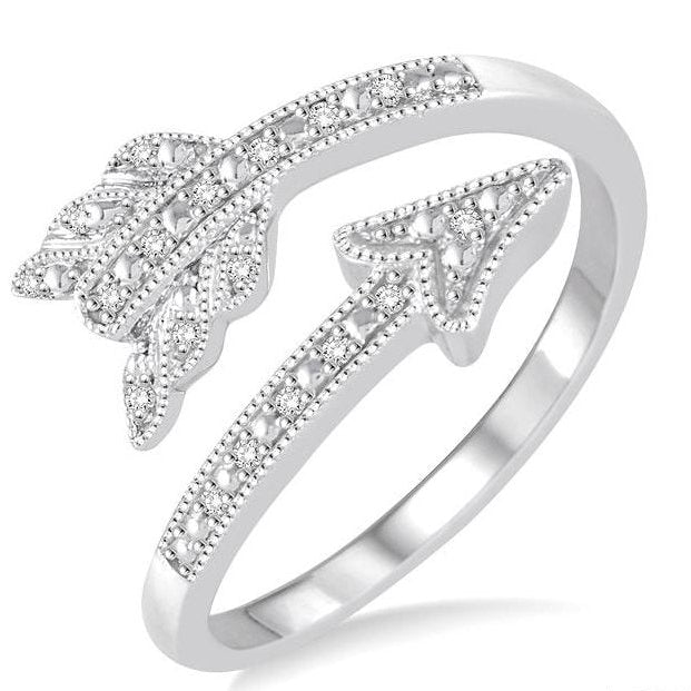Parkplace Jewelers Silver Arrow Diamond Fashion Open Ring 86989PPSSSLRG
