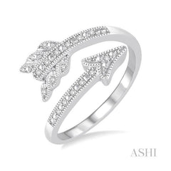 ASHI Silver Arrow Diamond Fashion Open Ring 86989PPSSSLRG