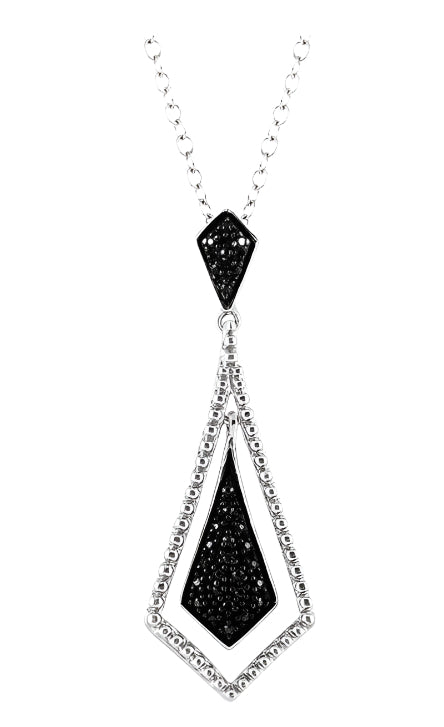 Parkplace Jewelers Silver Black Diamond Fashion Pendant 87318PPSKSLPD