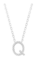 Parkplace Jewelers Block 'Q' Initial Diamond Pendant 912F9PPFSPDWG-Q