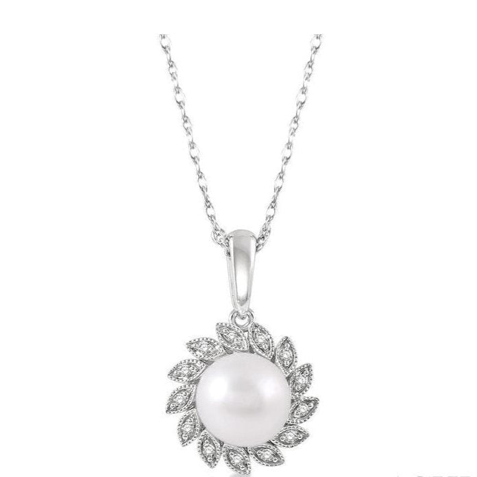 Parkplace Jewelers Pearl & Diamond Fashion Pendant 56188PPTSPDWPWG