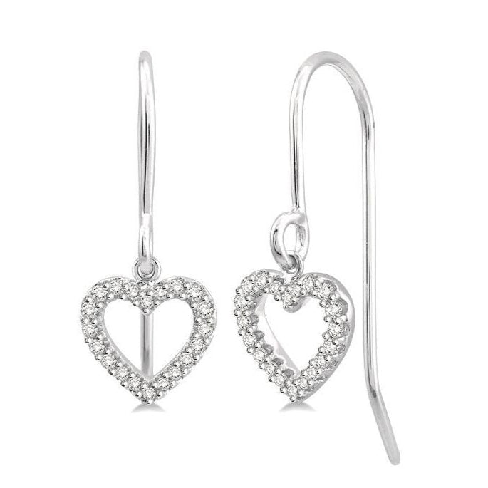 Parkplace Jewelers Heart Shape Petite Diamond Fashion Earrings 626A8PPTSERWG