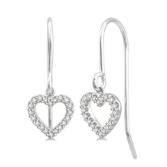 Parkplace Jewelers Heart Shape Petite Diamond Fashion Earrings 626A8PPTSERWG