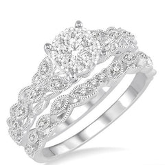Parkplace Jewelers Round Shape Lovebright Diamond Wedding Set 153C4PPFVWG-WS
