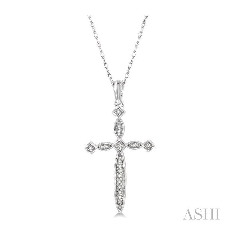 ASHI Cross Diamond Pendant 963A8PPTSPDWG
