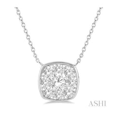 ASHI Cushion Shape Lovebright Essential Diamond Pendant 9980HPPFHNKWG