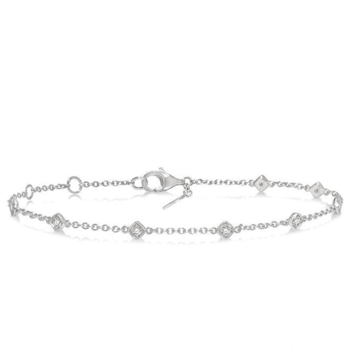 Parkplace Jewelers Diamond Station Chain Bracelet 702C0PPTGWG