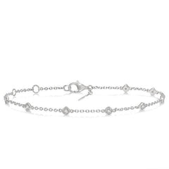 Parkplace Jewelers Diamond Station Chain Bracelet 702C0PPTGWG