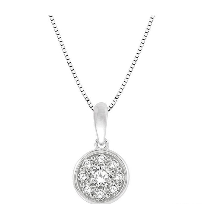 Parkplace Jewelers Round Shape Bezel Set Diamond Pendant 900B5PPFGPDWG