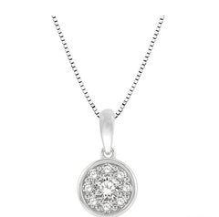Parkplace Jewelers Round Shape Bezel Set Diamond Pendant 900B5PPFGPDWG