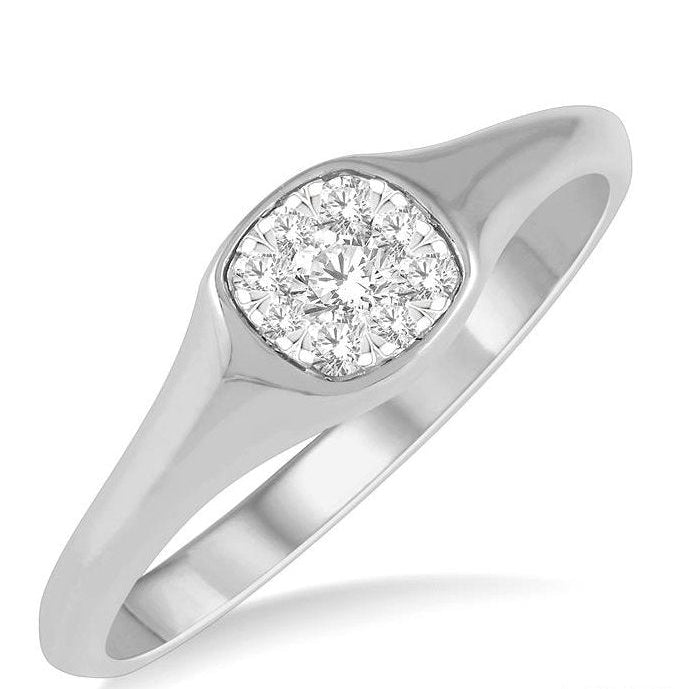 Parkplace Jewelers Cushion Shape Lovebright Essential Diamond Signet Ring 379M8PPFHWG
