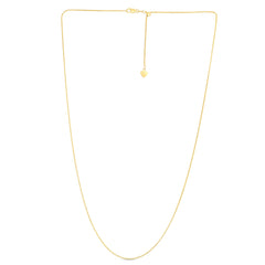 Yellow Gold Polished Adjustable Franco Necklace