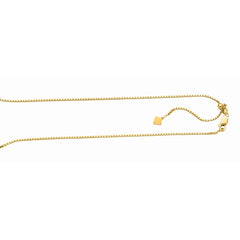 Yellow Sterling Silver Diamond Cut/ Textured Adjustable Box Necklace