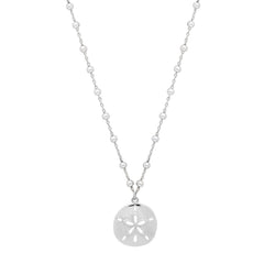 White Sterling Silver Satin/ Matte Necklace