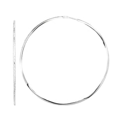 White Sterling Silver Polished Endless Hoop Earring