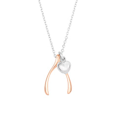 White Sterling Silver Polished Love Mom Necklace