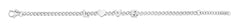 White Sterling Silver Polished Love Themed Bracelet