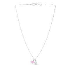 White Sterling Silver Polished Childrens Jewelry Necklace