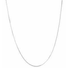 White Sterling Silver Diamond Cut/ Textured Classic Cable Necklace