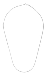 White Sterling Silver Polished Popcorn Necklace