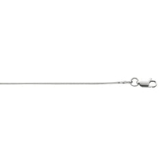 White Sterling Silver Diamond Cut/ Textured Octagonal Snake Necklace