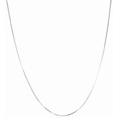 White Sterling Silver Diamond Cut/ Textured Octagonal Snake Necklace