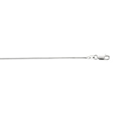 White Sterling Silver Diamond Cut/ Textured Octagonal Snake Necklace