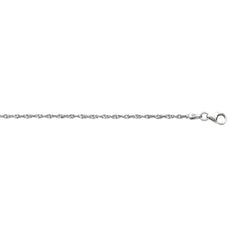 White Sterling Silver Diamond Cut/ Textured Singapore Necklace