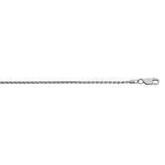 White Sterling Silver Polished Round Wheat Necklace