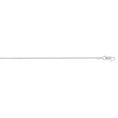 White Sterling Silver Diamond Cut/ Textured Round Wheat Necklace
