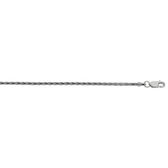 White Sterling Silver Diamond Cut/ Textured Round Wheat Necklace