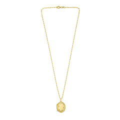 Yellow Sterling Silver Polished Lockets Necklace
