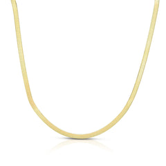 Yellow Sterling Silver Polished Gold Plated Herringbone Anklet