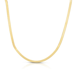 Yellow Sterling Silver Polished Gold Plated Herringbone Bracelet