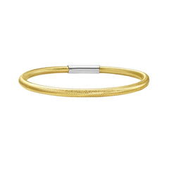 Yellow Sterling Silver Polished Silver With Gold Plating Bracelet