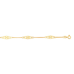 Yellow Gold Polished Layerable Chain Bracelets Bracelet