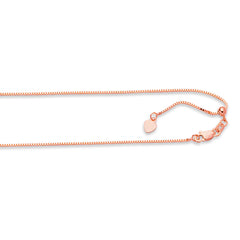 Rose Gold Polished Adjustable Box Necklace