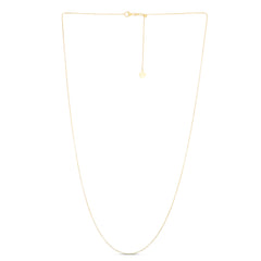 Yellow Gold Polished Adjustable Cable Necklace