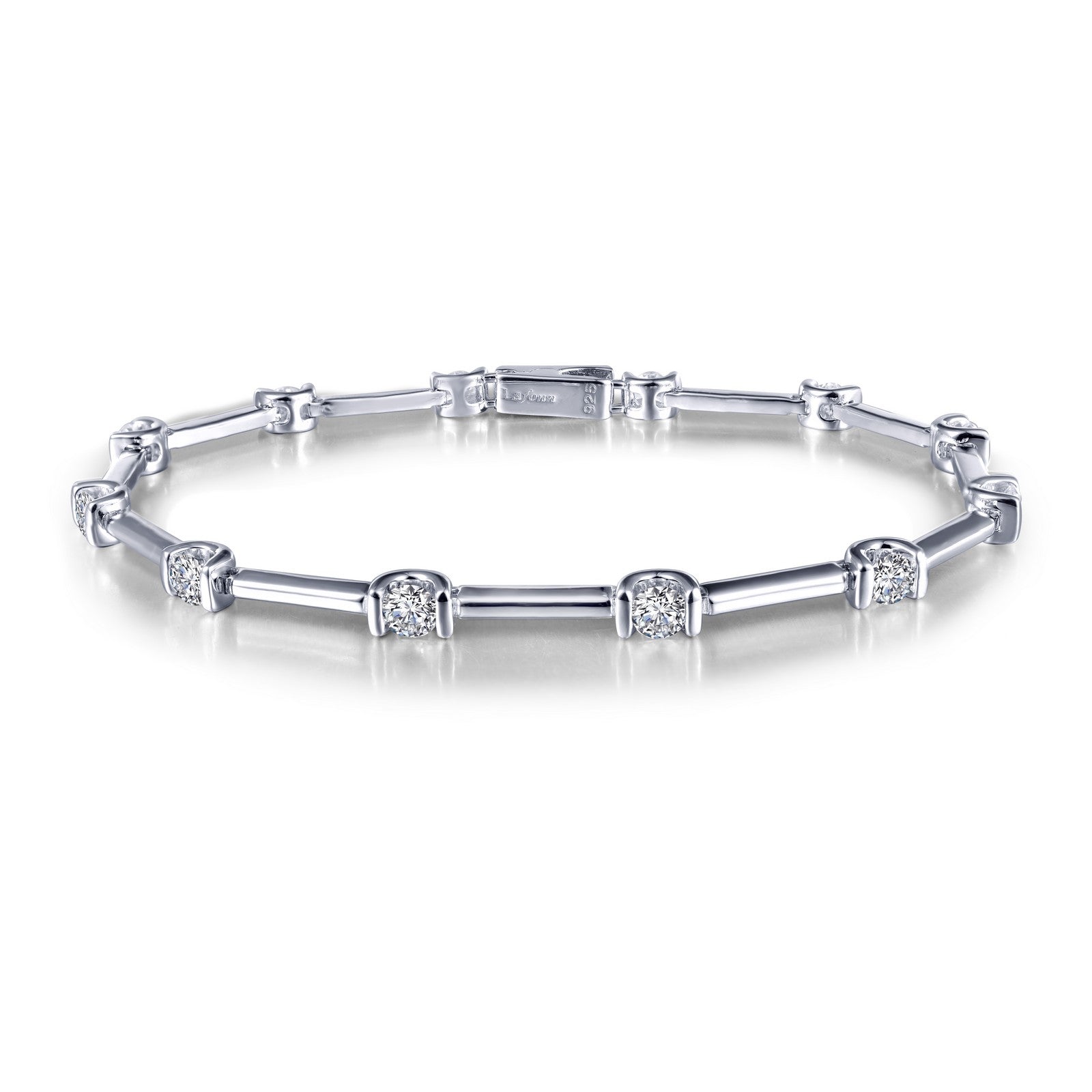 LAFONN 2.04 CTW Semi-Bezel Link Bracelet B0032CLP72
