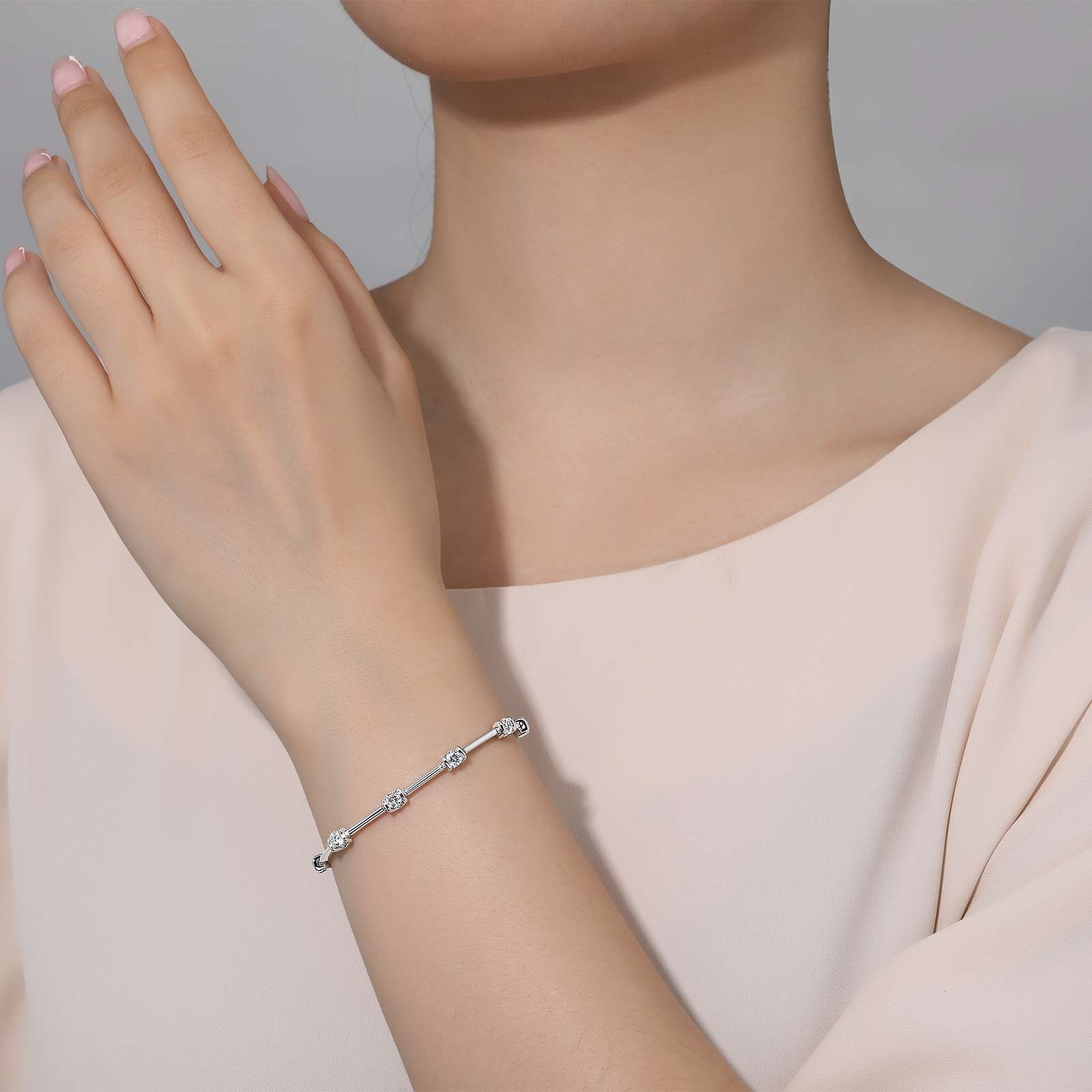 LAFONN 2.04 CTW Semi-Bezel Link Bracelet B0032CLP72