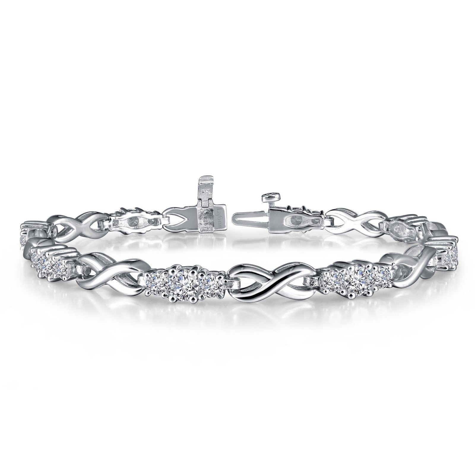 LAFONN 4.23 CTW 3-Stone Infinity Alternating Bracelet B0042CLP72