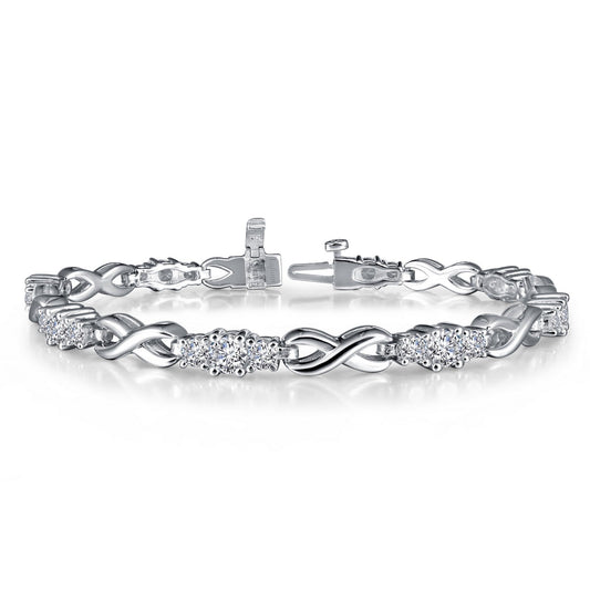 LAFONN 4.23 CTW 3-Stone Infinity Alternating Bracelet B0042CLP72