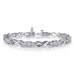 LAFONN 4.23 CTW 3-Stone Infinity Alternating Bracelet B0042CLP72