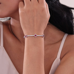 LAFONN 2.4 CTW Flexible Station Tennis Bracelet B0190AGP68