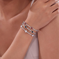 LAFONN 2.4 CTW Flexible Station Tennis Bracelet B0190AGP68